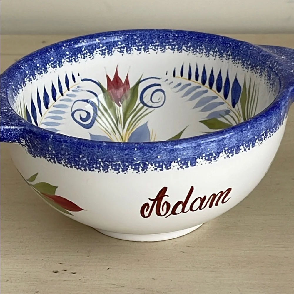HB HENRIOT HANDPAINTED ADAM Ceramic BOWL